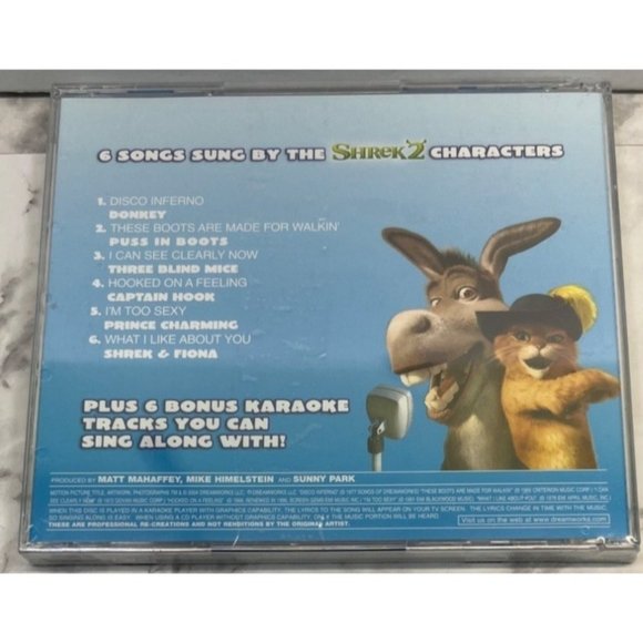 Shrek 2 Party CD Music From The Far Far Away Surprise Ending Karaoke Tracks NEW - Picture 5 of 6